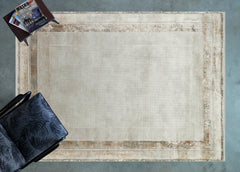 Krem Soyut Modern Etnik Desenli Halı  | Makinada Yıkanabilir | Hav Toz Vermez | Leke Tutmayan | Kaymaz Taban | Dijital Makine Baskı | Salon Yolluk Mutfak Halısı