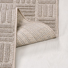 Bej Modern Polyester Makine Halısı