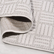 Beyaz Modern Polyester Makine Halısı