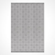 Gri Dokulu Geometrik Triko Halı - Pati Dostu - Toz Vermez