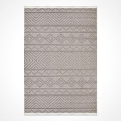 Bej Modern Polyester Makine Halısı