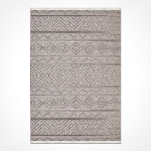 Bej Modern Polyester Makine Halısı