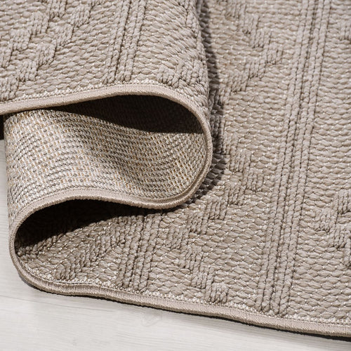 Bej Modern Polyester Makine Halısı