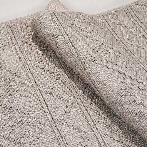 Bej Modern Polyester Makine Halısı