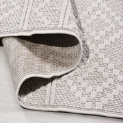 Beyaz Modern Polyester Makine Halısı