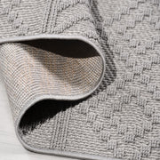 Gri Modern Polyester Makine Halısı