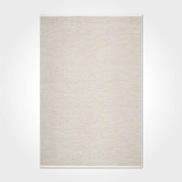 Tappeto da salotto in cotone intrecciato a righe beige e grigie