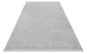 Halınet Alice Gri Çizgili Pamuk Makine  Halısı