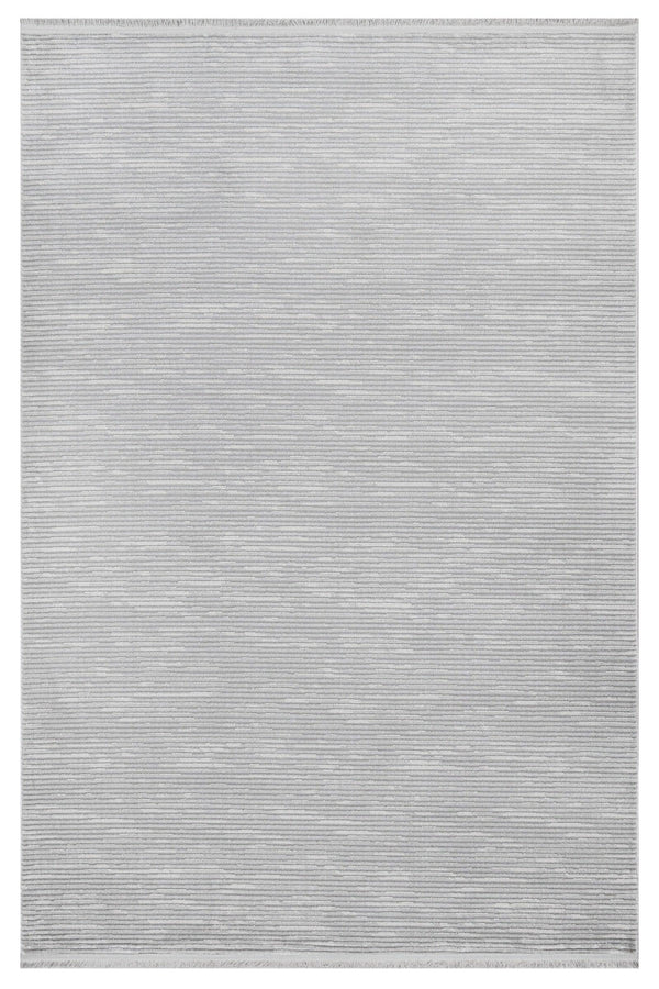 Gri Dokulu Minimalist Triko Halı - Pati Dostu - Toz Vermez