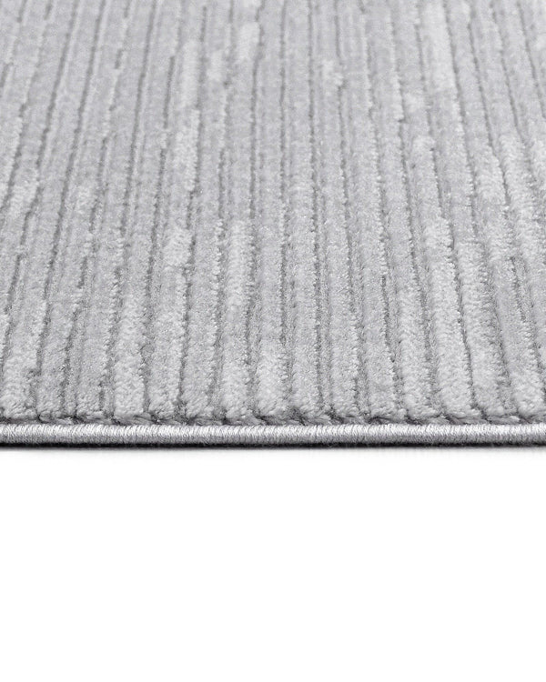 Gri Dokulu Minimalist Triko Halı - Pati Dostu - Toz Vermez