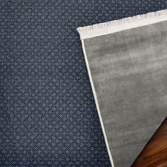 Antrasit Düz Modern Etnik Desenli Halı  | Makinada Yıkanabilir | Hav Toz Vermez | Leke Tutmayan | Kaymaz Taban | Dijital Makine Baskı | Salon Yolluk Mutfak Halısı