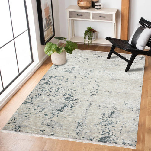 Gri Modern Modern Etnik Desenli Halı  | Makinada Yıkanabilir | Hav Toz Vermez | Leke Tutmayan | Kaymaz Taban | Dijital Makine Baskı | Salon Yolluk Mutfak Halısı