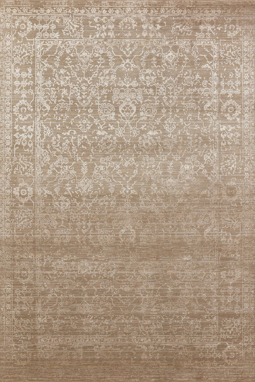 Bej Klasik Modern Etnik Desenli Halı  | Makinada Yıkanabilir | Hav Toz Vermez | Leke Tutmayan | Kaymaz Taban | Dijital Makine Baskı | Salon Yolluk Mutfak Halısı