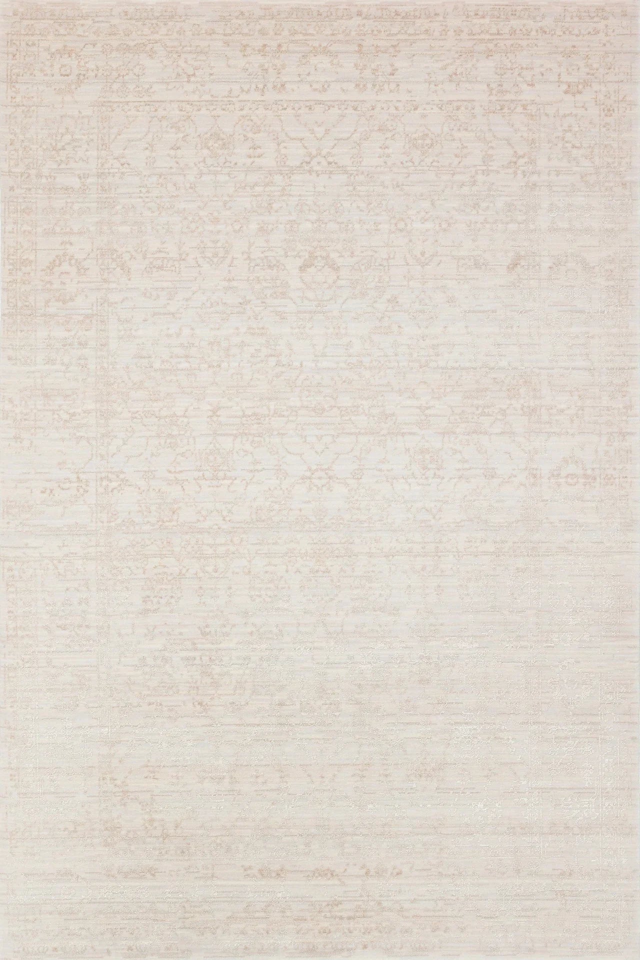 Beyaz Krem Düz Modern Halı - Yıkanabilir - Kaymaz Taban - Pati Dostu