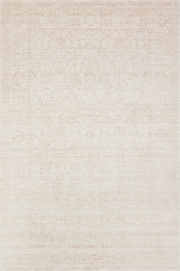 Beyaz Krem Düz Modern Halı - Yıkanabilir - Kaymaz Taban - Pati Dostu