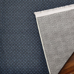 Gri Geometrik Modern Etnik Desenli Halı  | Makinada Yıkanabilir | Hav Toz Vermez | Leke Tutmayan | Kaymaz Taban | Dijital Makine Baskı | Salon Yolluk Mutfak Halısı