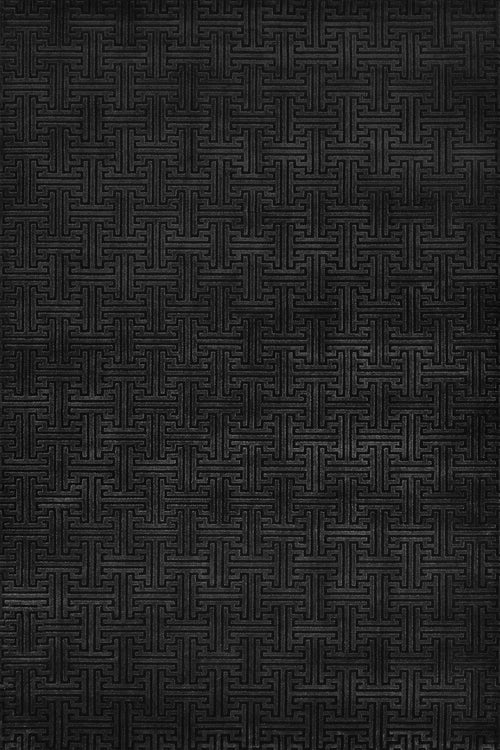 Siyah Geometrik Modern Etnik Desenli Halı  | Makinada Yıkanabilir | Hav Toz Vermez | Leke Tutmayan | Kaymaz Taban | Dijital Makine Baskı | Salon Yolluk Mutfak Halısı