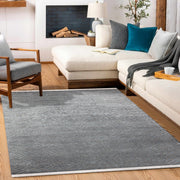 Gri Geometrik Modern Etnik Desenli Halı  | Makinada Yıkanabilir | Hav Toz Vermez | Leke Tutmayan | Kaymaz Taban | Dijital Makine Baskı | Salon Yolluk Mutfak Halısı