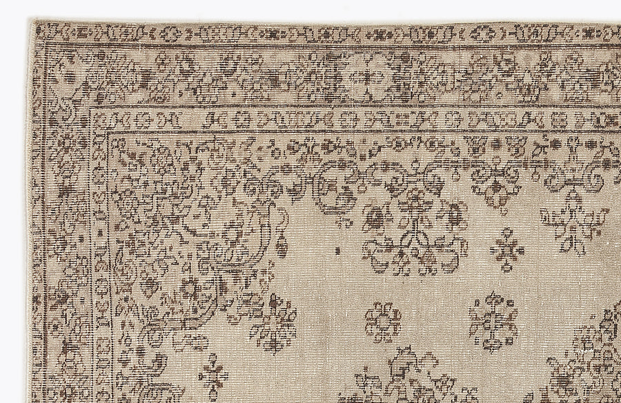 Tirena Bej ve Kahverengi Madalyon Desenli El Dokuma Halı 175x263 cm – detay görünümü