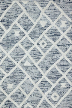 Mavi Etnik Modern Etnik Desenli Halı  | Makinada Yıkanabilir | Hav Toz Vermez | Leke Tutmayan | Kaymaz Taban | Dijital Makine Baskı | Salon Yolluk Mutfak Halısı