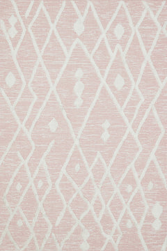 Pembe Etnik Modern Etnik Desenli Halı  | Makinada Yıkanabilir | Hav Toz Vermez | Leke Tutmayan | Kaymaz Taban | Dijital Makine Baskı | Salon Yolluk Mutfak Halısı