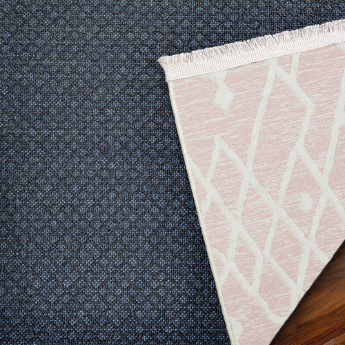 Pembe Etnik Modern Etnik Desenli Halı  | Makinada Yıkanabilir | Hav Toz Vermez | Leke Tutmayan | Kaymaz Taban | Dijital Makine Baskı | Salon Yolluk Mutfak Halısı