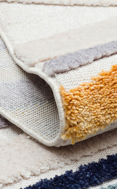 Hav Toz Vermez Etnik Örgü Desenlere Sahip Modern İskandinav Halı