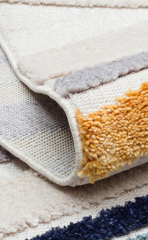 Hav Toz Vermez Etnik Örgü Desenlere Sahip Modern İskandinav Halı