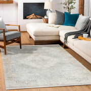 Gri Soyut Modern Etnik Desenli Halı  | Makinada Yıkanabilir | Hav Toz Vermez | Leke Tutmayan | Kaymaz Taban | Dijital Makine Baskı | Salon Yolluk Mutfak Halısı