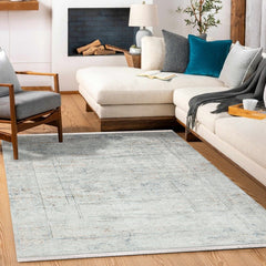 Gri Göbekli Modern Etnik Desenli Halı  | Makinada Yıkanabilir | Hav Toz Vermez | Leke Tutmayan | Kaymaz Taban | Dijital Makine Baskı | Salon Yolluk Mutfak Halısı