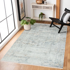 Gri Göbekli Modern Etnik Desenli Halı  | Makinada Yıkanabilir | Hav Toz Vermez | Leke Tutmayan | Kaymaz Taban | Dijital Makine Baskı | Salon Yolluk Mutfak Halısı