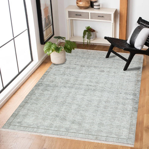 Krem Geometrik Modern Etnik Desenli Halı  | Makinada Yıkanabilir | Hav Toz Vermez | Leke Tutmayan | Kaymaz Taban | Dijital Makine Baskı | Salon Yolluk Mutfak Halısı