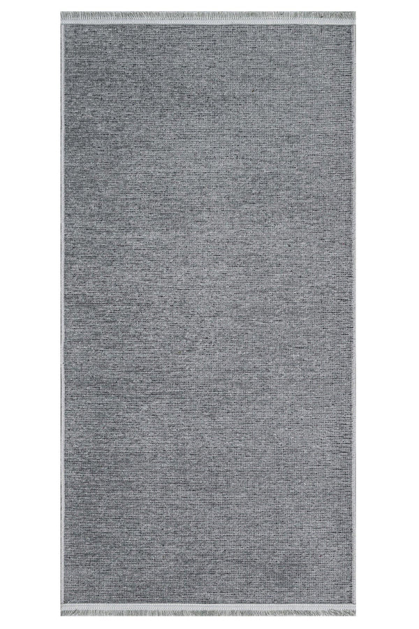 Gri Dokulu Düz Triko Halı - Pati Dostu - Toz Vermez