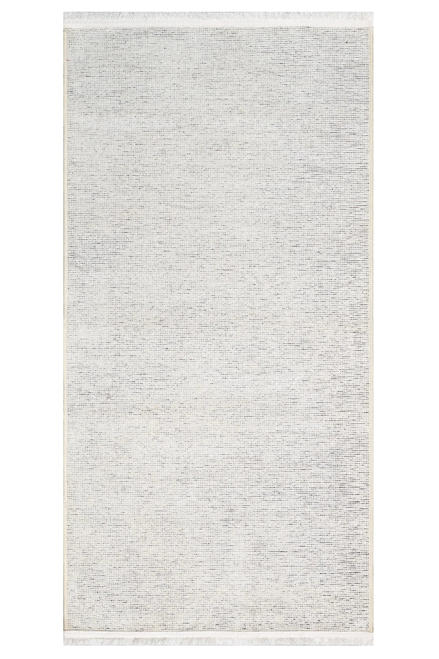 Modern White Textured Area Rug with Grey Tones – in the living room