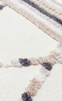 Hav Toz Vermez Etnik Örgü Desenlere Sahip Modern İskandinav Halı