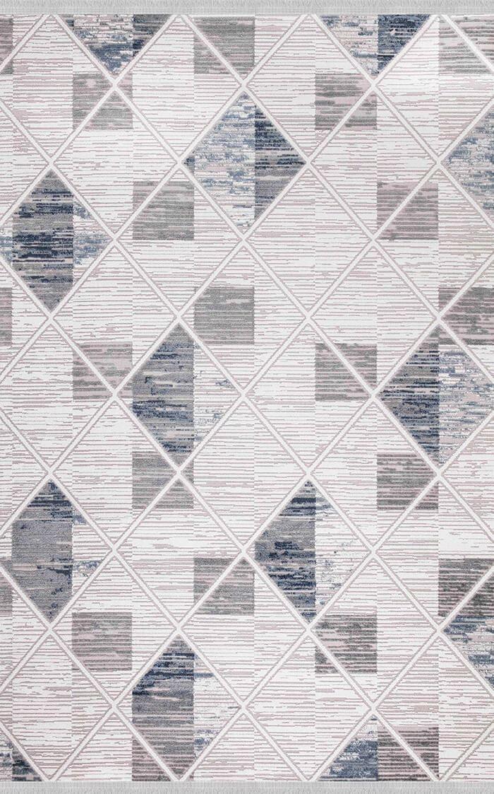 Açık Gri Gri Modern Geometrik Salon Halısı Soyut geometrik – Koridor kullanımı