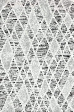 Gri Geometrik Modern Etnik Desenli Halı  | Makinada Yıkanabilir | Hav Toz Vermez | Leke Tutmayan | Kaymaz Taban | Dijital Makine Baskı | Salon Yolluk Mutfak Halısı