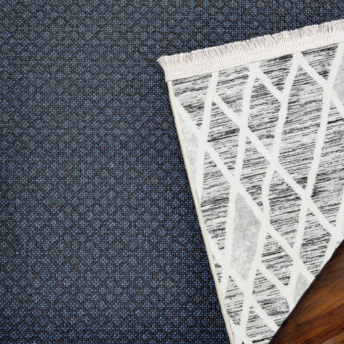 Gri Geometrik Modern Etnik Desenli Halı  | Makinada Yıkanabilir | Hav Toz Vermez | Leke Tutmayan | Kaymaz Taban | Dijital Makine Baskı | Salon Yolluk Mutfak Halısı