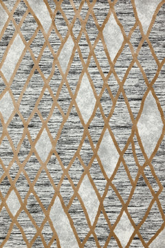 Gri Geometrik Modern Etnik Desenli Halı  | Makinada Yıkanabilir | Hav Toz Vermez | Leke Tutmayan | Kaymaz Taban | Dijital Makine Baskı | Salon Yolluk Mutfak Halısı