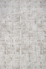 Cream Light Brown Modern Living Room Rug - Cotton