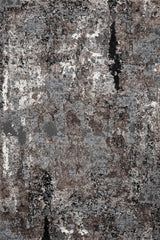 Grey Cream Distressed Living Room Rug Abstract - Cotton