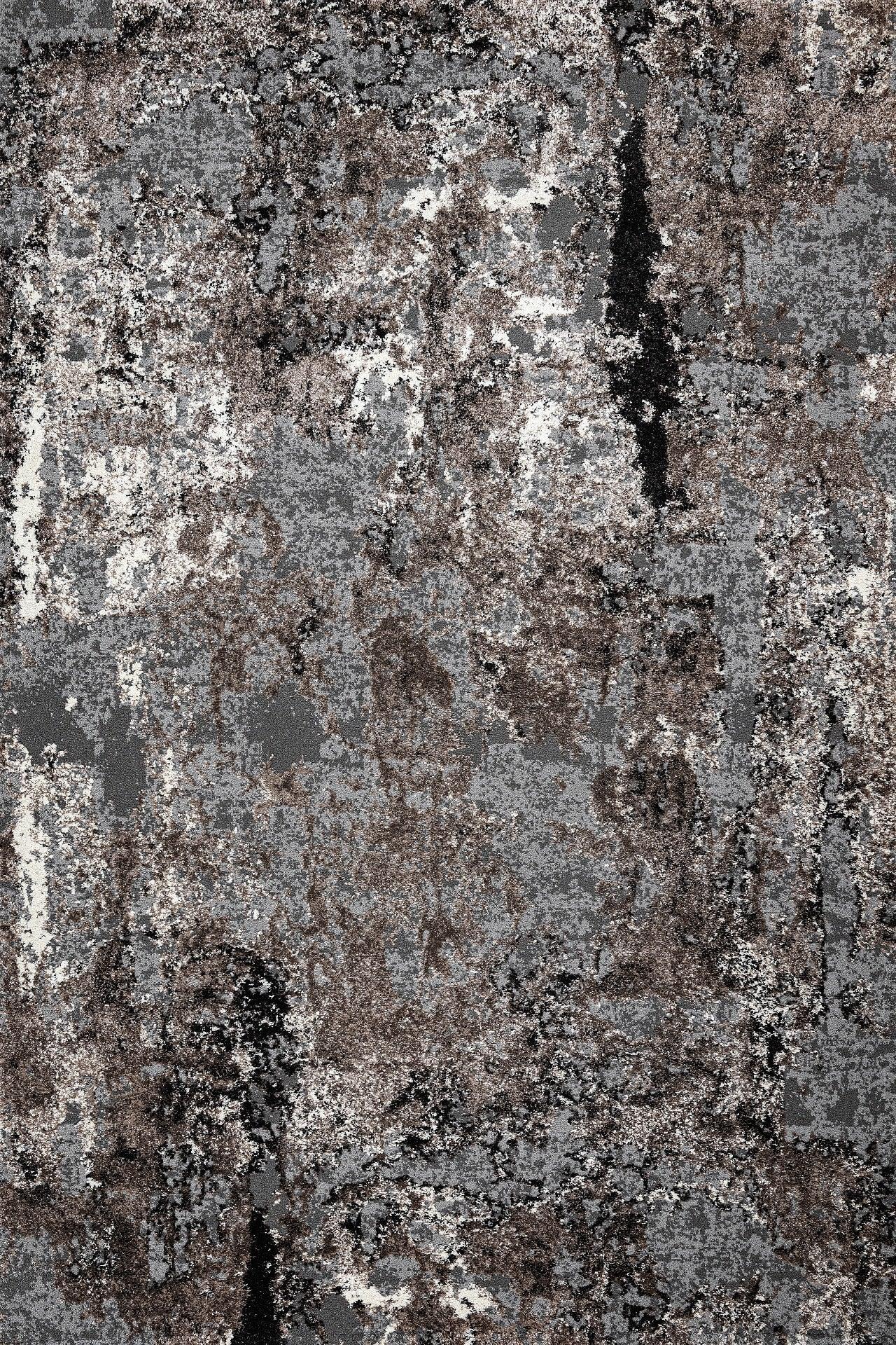 Antrasit Gri Dokulu Eskitme Halı - Yıkanabilir - Kaymaz Taban - Pati Dostu