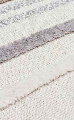 Hav Toz Vermez Etnik Örgü Desenlere Sahip Modern İskandinav Halı