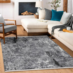 Halınet Adelina Gri Modern Pamuk Makine Halısı