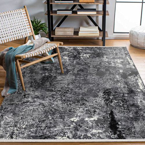 Halınet Adelina Gri Modern Pamuk Makine Halısı