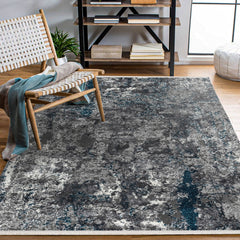 Halınet Monroe Gri Modern Pamuk Makine Halısı