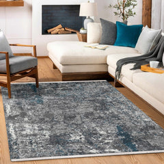 Halınet Monroe Gri Modern Pamuk Makine Halısı