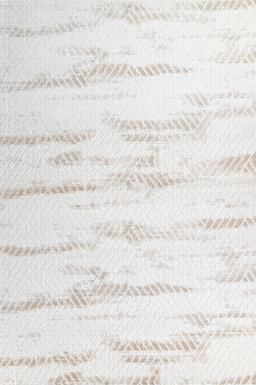 Beyaz Ekru Minimalist Modern Halı - Yıkanabilir - Kaymaz Taban - Pati Dostu