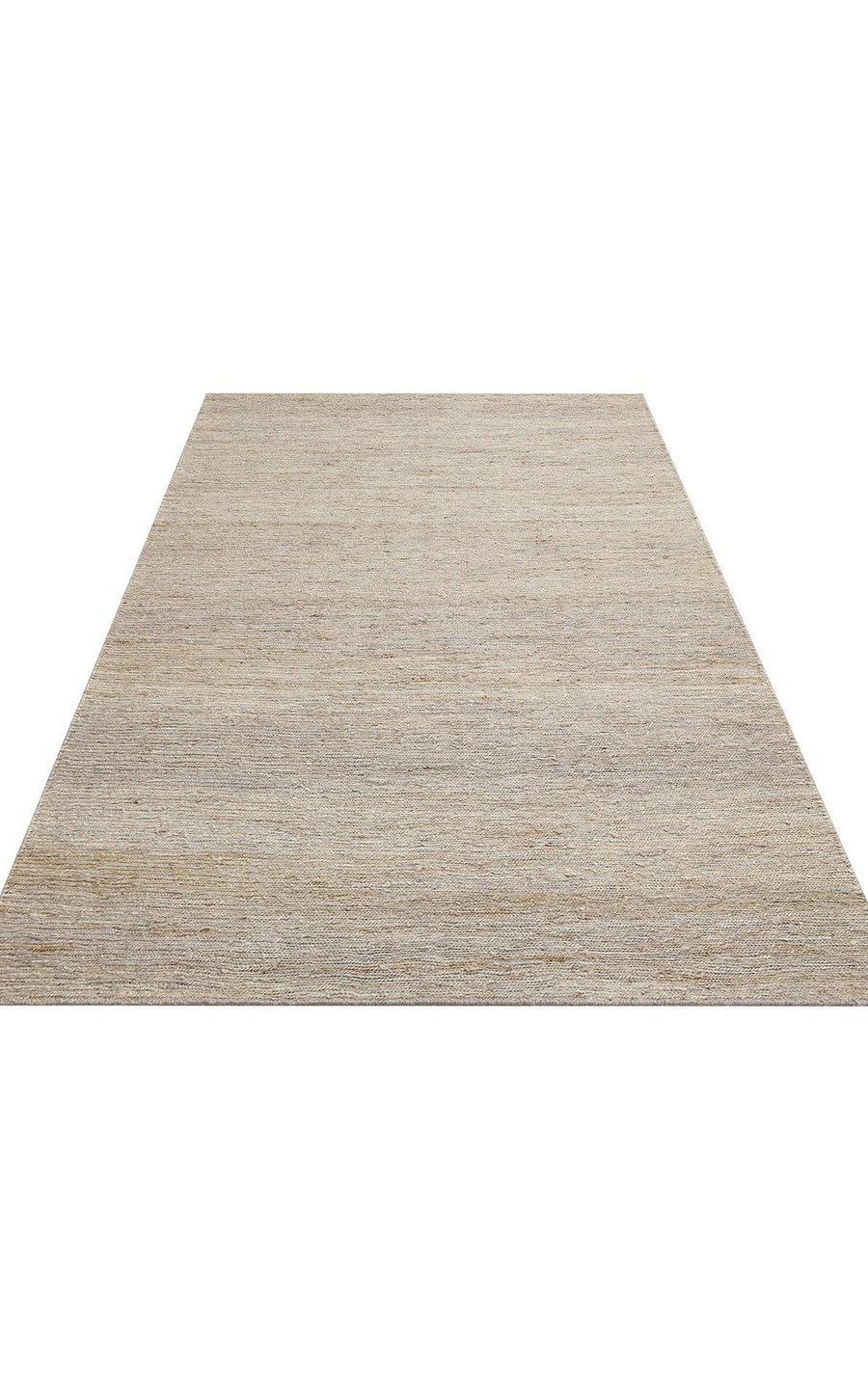 Modern Beige Area Rug with Jute-Like Texture – in the hallway