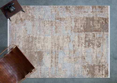 Gri Soyut Modern Etnik Desenli Halı  | Makinada Yıkanabilir | Hav Toz Vermez | Leke Tutmayan | Kaymaz Taban | Dijital Makine Baskı | Salon Yolluk Mutfak Halısı